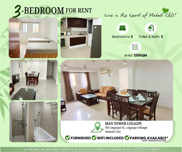 SALCEDO VILLAGE\n 3 bedroom unit p35k \n Good for 6 pax